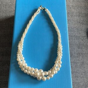 Faux pearl necklace